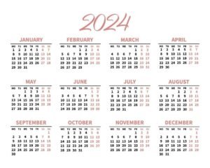 calendario clasico con dia mes y ano