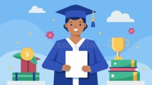 persona feliz con certificado libre de deuda