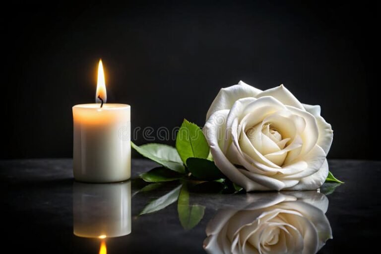 velas encendidas en memorial tranquilo